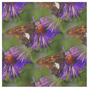 Smörflygning med blomning tyg