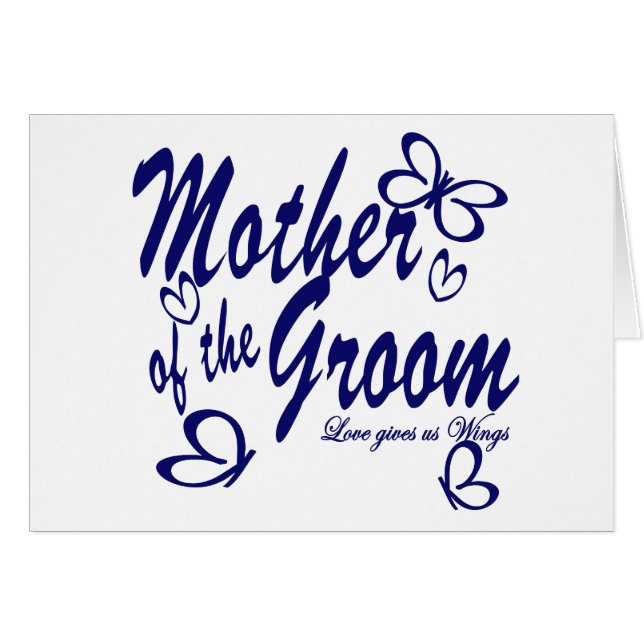 Smörflygning/Mor i Groom Hälsningskort (Framsidan Horizontal)