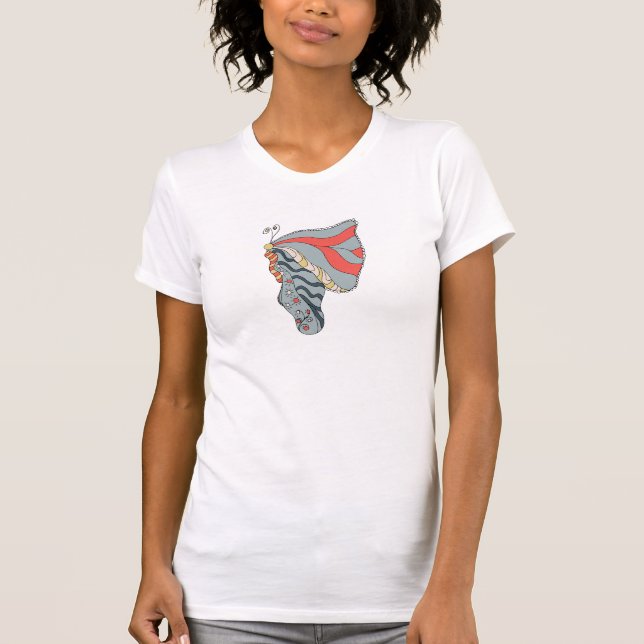 Smörflygsdesign, visuell illustration t shirt (Framsida)