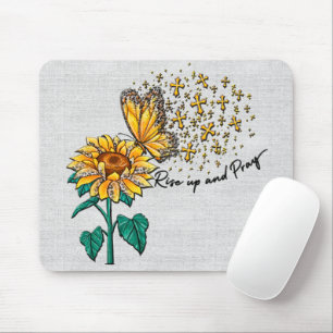 Smörflygskript för inspirationssolrosblomma musmatta