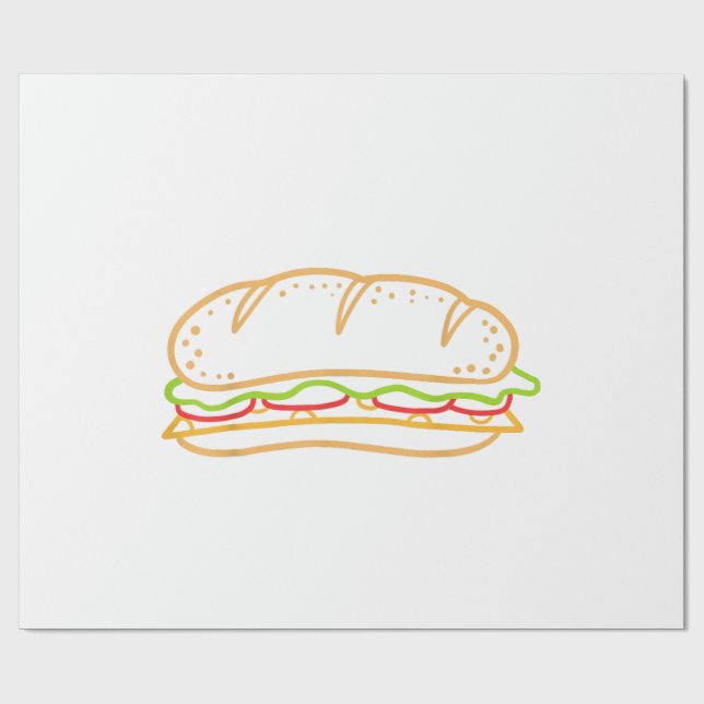 Smörgås Foder Presentpapper (Platt)