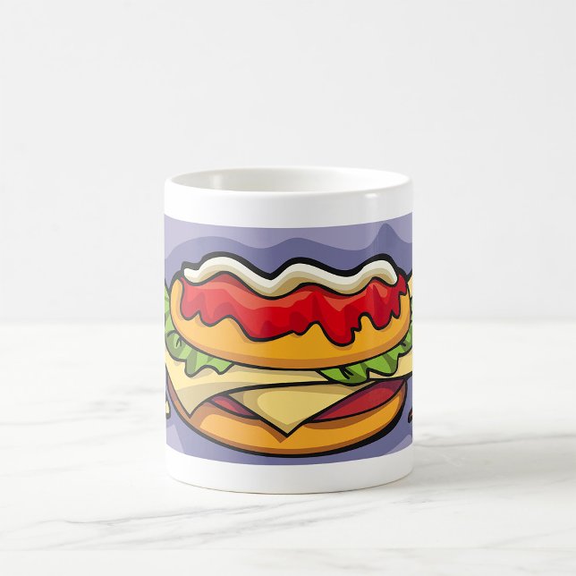 Smörgås med sallad ost och sås kaffemugg (Skapare uppladdad)