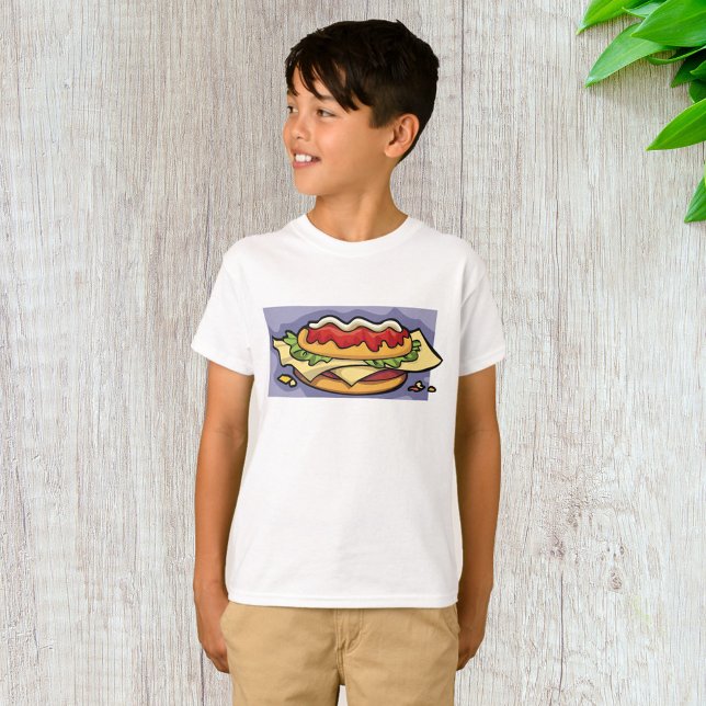 Smörgås med sallad ost och sås t shirt (Skapare uppladdad)