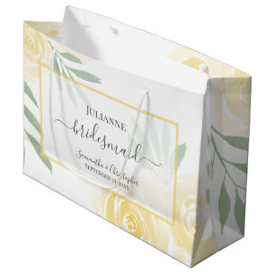 Smörgul Boho Roser Brudtärna Bröllop