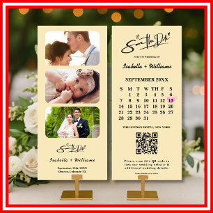 Smörgul Bröllopsfoto QR-kod Elegant