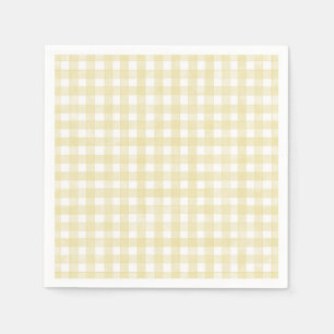 Smörgul Klassisk Gingham Pappersservett