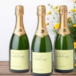 Smörgul och Salvia Minimalistisk Bröllop