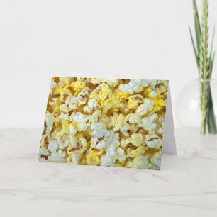 smörig popcornbakgrund kort