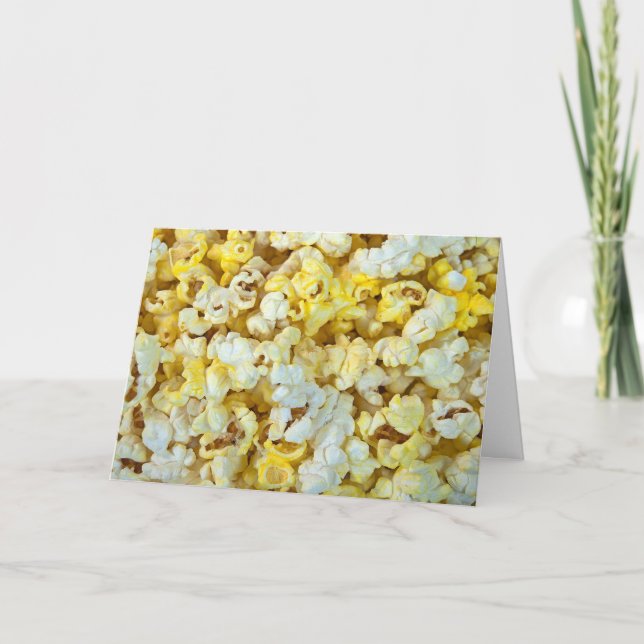 smörig popcornbakgrund kort (Framsida)