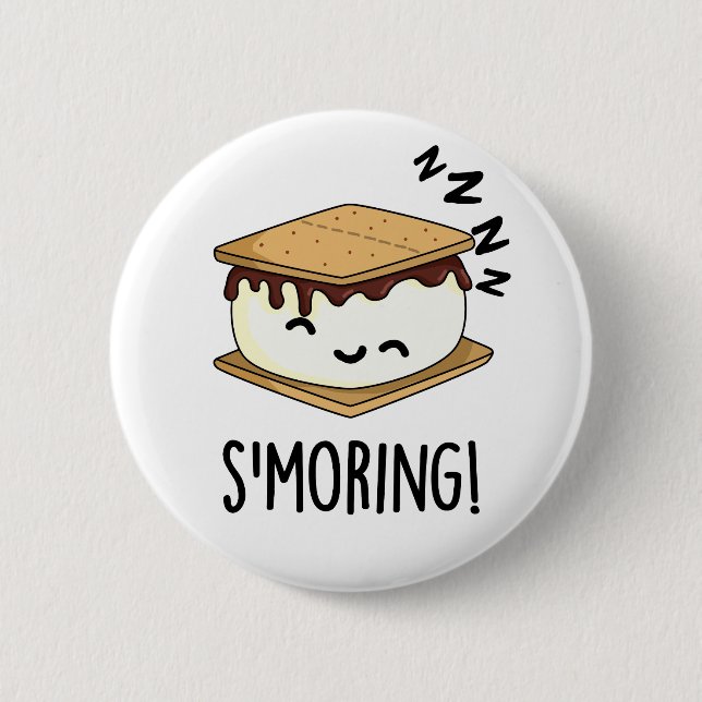 Smoring Funny Smore Puns Knapp (Framsida)