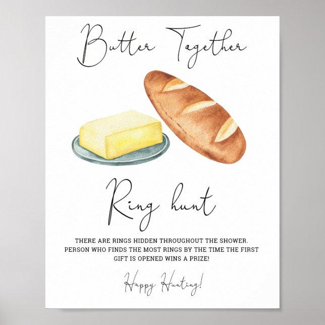 Smörj ihop Ringjakt bröllopsdusch spel Poster (Framsidan)
