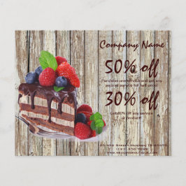 Smörkornigt bakverk av chokladkakor flygblad