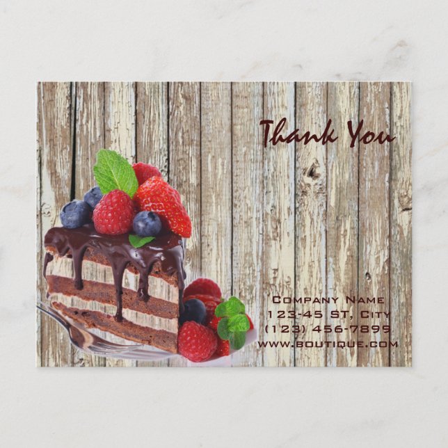 Smörkornigt bakverk av chokladkakor vykort (Framsida)