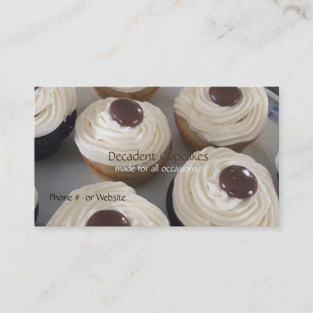 Smörkräm Cupcakes Visitkort (Framsida)
