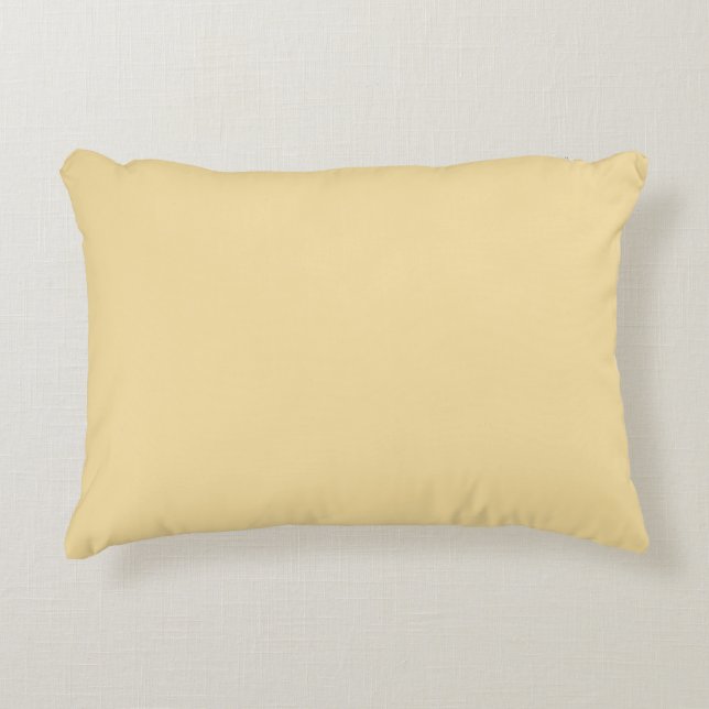 Smörkräm Färg Minimalistisk Mjuk Pastell Gul  Prydnadskudde (Framsidan)