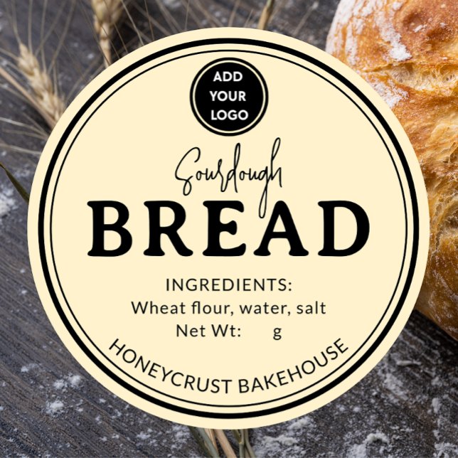 Smörkräm Gul Bageri Sourdough Bröd Etikett (Skapare uppladdad)