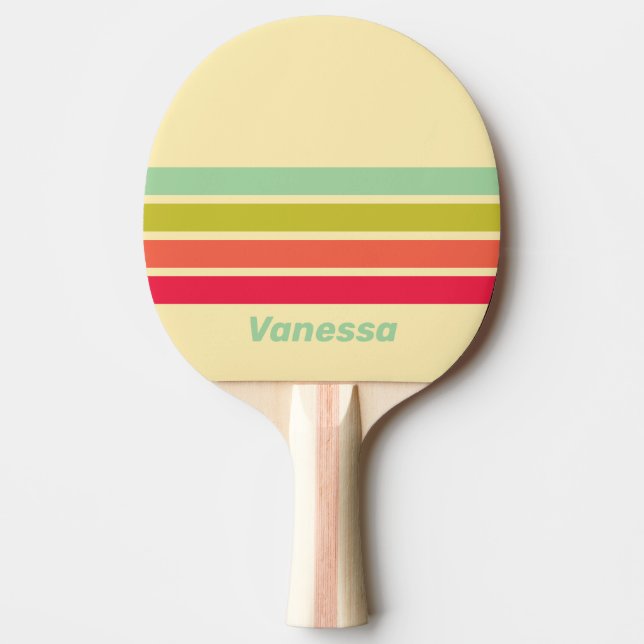 Smörkräm Sussar över Ränder med Namn Pingisracket (Framsidan)