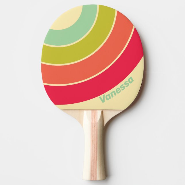 Smörkräm Viska Cirkel Rand med Namn Pingisracket (Framsidan)