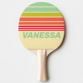 Smörkräm Viska Horisont Randig med namn Pingisracket