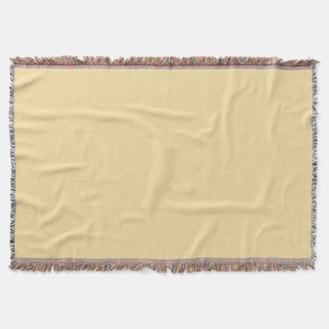 Smörkrämfärg Minimalistisk Mjuk Pastell Gul  Filt (Framsidan)