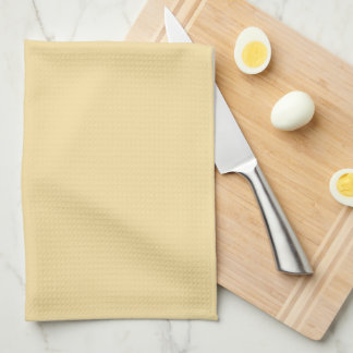 Smörkrämfärg Minimalistisk Mjuk Pastell Gul Kökshandduk