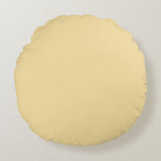 Smörkrämfärg Minimalistisk Mjuk Pastell Gul Rund Kudde