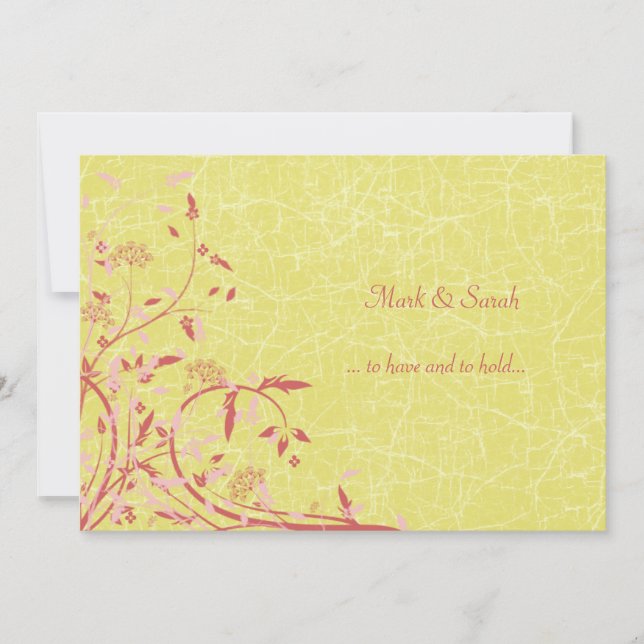 Smörkuksvinstockar & Fåglar Bröllopsinbjudan Inbjudningar (Framsida)