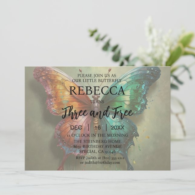 Smöroféer tre och gratis födelsedagsinbjudningar inbjudningar (Stående Fram)