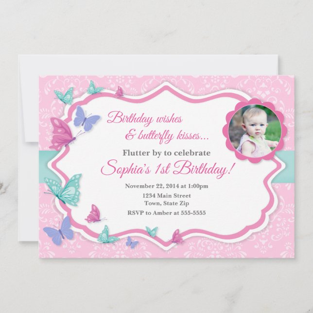 Smöroféinbjudan på födelsedagen 1:a födelsedag inbjudningar (Framsida)