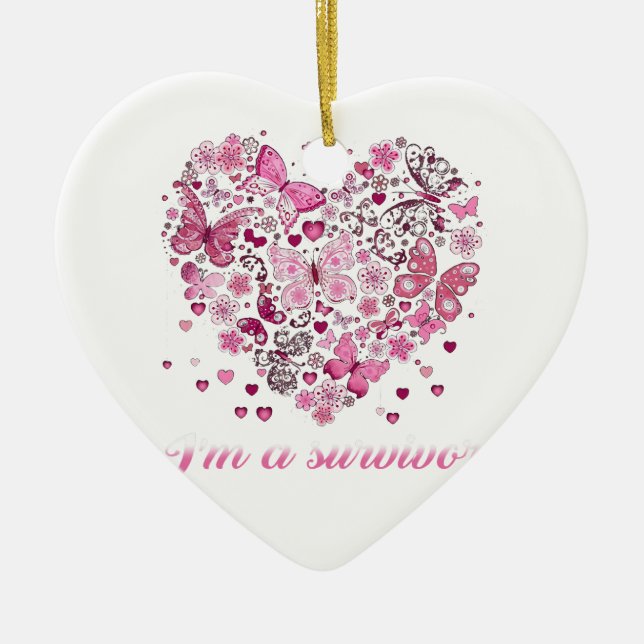 Smörofhjärna.. ... bröstcancer awaren julgransprydnad keramik (Framsidan)