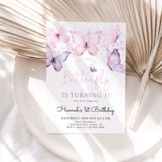 Smöroflugan 1:a födelsedagsinbjudan flicka inbjudningar