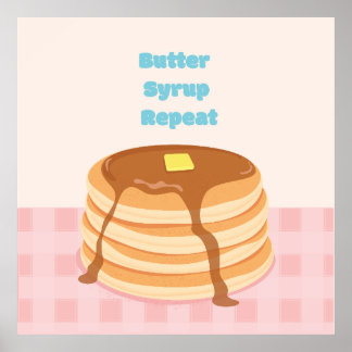 Smörsirap Upprepa Pannkaksposter Poster