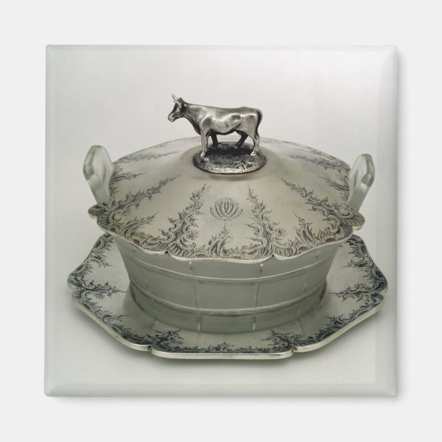 Smörskål med frostigt glas magnet (Framsidan)