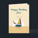 SMOTH SAILING SON BIRTHDAY CARD TACK KORT<br><div class="desc">Ett födelsedagskort för att önska din son friktionsfri segling.</div>