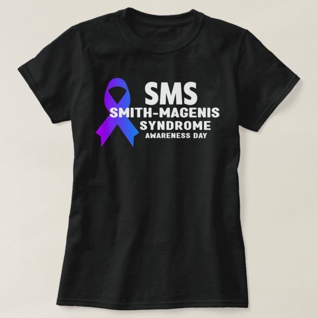 SMS Awareness Day - Smith-Magenis Syndrome Awarene T Shirt (Design framsida)