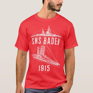 SMS Baden German 1915 WW1 Battleship Blueprint Dia T Shirt
