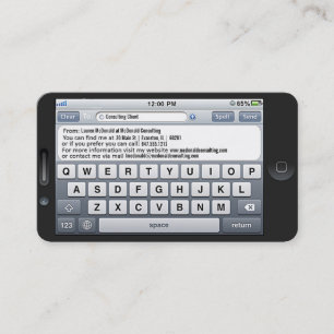 sms iphone-affärskort visitkort