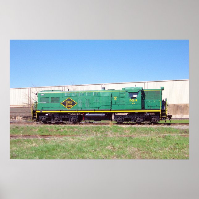 SMS Railroad Linjer Baldwin AS616 # 554 Poster (Framsidan)