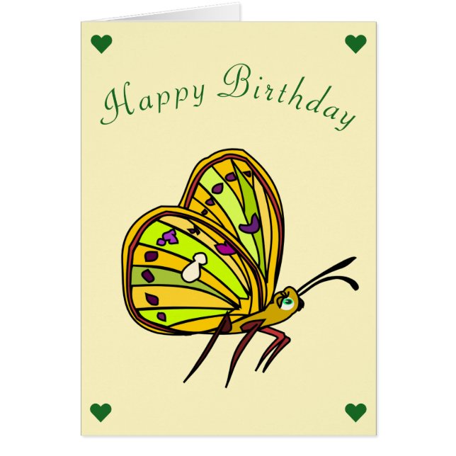 Smterfly Birthday Card Hälsningskort (Framsidan)