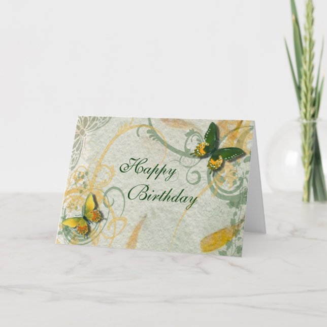 Smterfly Birthday Card Kort (Framsida)