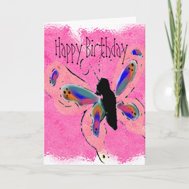 Smterfly Birthday Card Kort (Framsida)