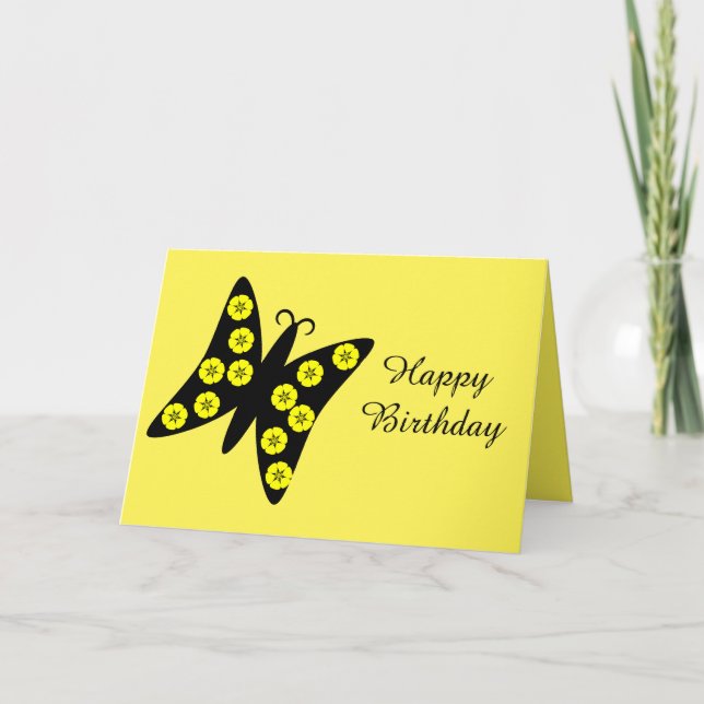 Smterfly Birthday Card Kort (Framsida)