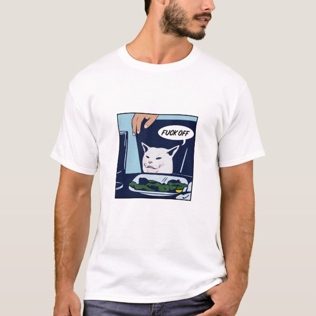 Smudge katten meme rolig t-shirt (Framsida)
