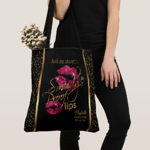 Smudge Proof 💋 Läppar Lipense - Rosa Tygkasse