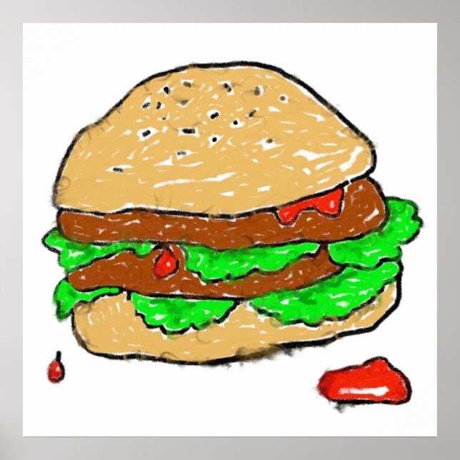 Smudgy Burger Poster (Framsidan)