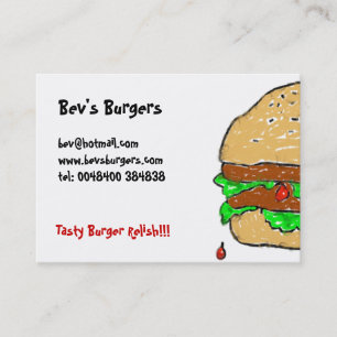 Smudgy hamburgarevisitkortar visitkort