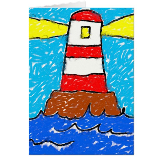 Smudgy Lighthouse Hälsningskort (Framsidan)