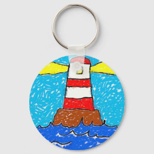 Smudgy Lighthouse Nyckelring