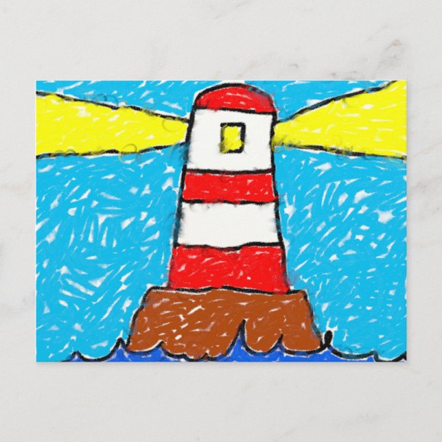 Smudgy Lighthouse Vykort (Framsida)