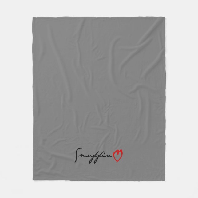 Smuffin hjärtafilt fleecefilt (Framsidan)